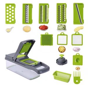 Çok fonksiyonlu Sebze Kesici Mutfak Bıçağı Seti Patates Dilimleyici Drenaj Sliceervegetable ChopperKitchen Gadgets DHL Ücretsiz YT199503