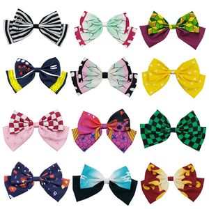 Baby Girl Hair Bows With Clip Cartoon Anime Printing Grosgrain Wstążka Kokarta Siewica Kid