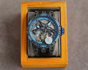 relógio de marca masculino aaa automático mecânico circular vazado na moda cinto fosco escuro relógio de pulso aranhas Excalibur montre luxe relógios masculino