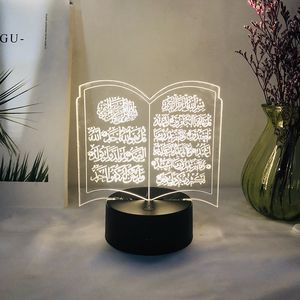 Eid Adha Holiday Diy Decorations Local Al led Koranen Light Eid Mubarak Ramadan Muslim Lamp Y201006