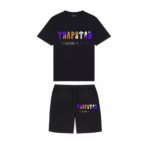 Herrspårvarumärke Mänkläder T-shirt Tracksuit Set Harajuku Topps Tee Funny Hip Hop Color T Shirt Beach Casual Shorts