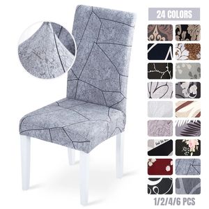 1/2/4/6pcs Chair Cover Stretch Dining Room Covers for Kitchen Spandex Seat Case Wedding el Office Banquet Slipcovers 220513