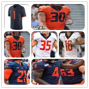 Anpassad Illinois Fighting Illini Il College Football Jersey Brandon Peters Chase Brown Josh Imatorbhebhe Jake Hansen Isaiah Williams