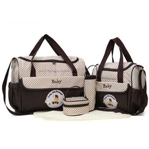 2022 marke neugeborenes kind Designer Windel Tasche Mama Baby, kleinkind 5 stücke Leinwand Windeln Taschen Sets ändern Windel Stapler für Mama Multifunktions Kinderwagen Tote Organizer