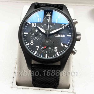 Wholesale Luxury Watches Men Mechanics Wristwatch Fighter 3777 Pilot Top Gun Timing Six Pin Luminous Waterproof Men's Belt Designer