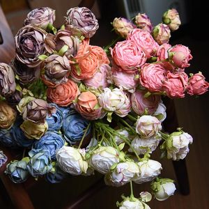 Flores decorativas coronas de flores artificiales