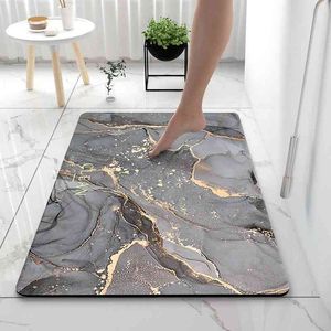 Light Luxury Bathroom Soft Diatom Mud Absorbent Floor Mat Toilet Door Quick Drying Foot Entry Anti-slip