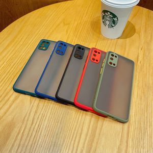 Matte telefonfodral för Samsung Galaxy S8 S9 S10 S20 S21 S22 Plus Ultra s20fe s21fe s10e Note8 note9 note10 note20 anti-dropp kamera skydd bakstycke