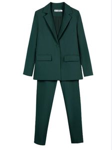 Рабочие брюки костюмы OL 2 Piece Set For Women Business Sutting Set Set Set Uniform Slim Blazer и Pencil Pant Office Lady Suit
