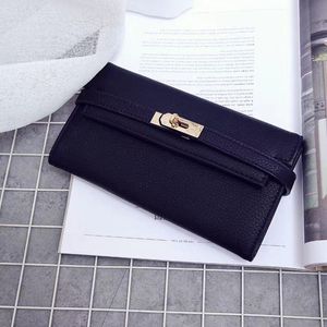 Moda kadın ve erkek cüzdan uzun çanta fermuarlı cüzdan kartı tutucu para çantası para çantası