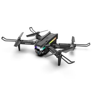 Nyaste Mini Drone WiFi 4K HD Professional Camera LED Light 2.4G Signal 3-Axis Anti-Shake ESC med optisk flödesföddkopter