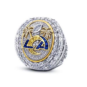 Hochqualität 9 Spieler Name Ring Stafford Kupp Donald 2021 2022 World Series National Football Rams Team Championship Ring mit Holzschachtel Souvenir Fan Geschenk