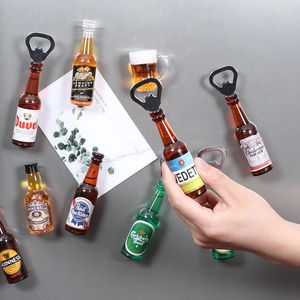 Summer Beer Bottle Bottle Opener Bottles Starter Fridge Sticker Practical Cartoon Decorative Stickers