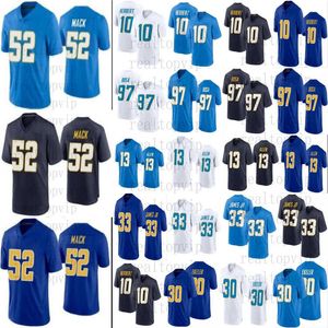 الرجال 10 جوستين هربرت كرة القدم 52 Khalil Mack 97 Joey Bosa Jersey 13 Keenan Allen 33 Derwin James Jr 30 Austin Ekeler Jerseys