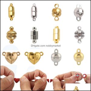 Forti chiusure magnetiche in acciaio inossidabile per bracciale in cordoncino di cuoio, collana, chiusura magnetica, connettore, forniture per la creazione di gioielli fai da te