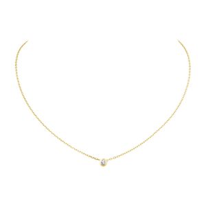 Designer smycken diamants legers hänge halsband diamant damour kärlek halsband för kvinnor flickor collier bijoux femme varumärke smycken nya