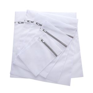 6 pieceset Zippered Foldable Polyester Laundry Bag Bra Socks Underwear Clothes Washing Machine Protection Net Mesh Bags 220531