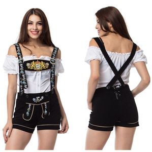 Damen-Shorts Sommer Deutsch Oktoberfest Halloween Cosplay Kostüm Bayer Bier Overalls Bar Bühne kurzärmelige Maid-Outfitwomen's's