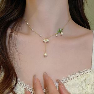Anhänger Halsketten Künstliche Perle Halskette Frauen Vintage Dainty Choker Handgemachte Kurze Winzige Kette Mode Elegante Metall KragenAnhänger