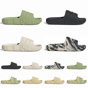 Originais 2022 Adilette 22 slides chinelos masculinos sandálias femininas moda moda lime cal Black Desert Sand Green Luxurno Sumnmer Pantoufle Plataforma Scafs Sandal