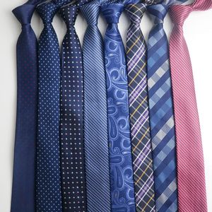 Formal Ties For Men Classic Polyester Woven Plaid Dots Necktie Fashion Slim 6cm Wedding Party Business Male Casual Gravata
