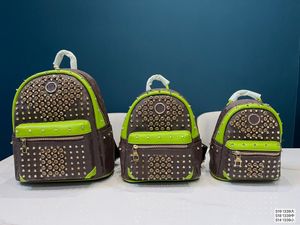 HH Hochwertiger Damen-Rucksack mit Diamanten und Nieten, Damenhandtasche, Clutch, Umhängetasche, Geldbörse, Designer-Damenrucksäcke, Schulbuch-Büchertasche