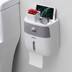 Uchwyt papieru toaletowego Wodoodporna ścienna taca Rurka do przechowywania pudełka Tkanki Produkt łazienki GX220523