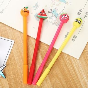 Wholesale pcs supplies resale online - Gel Pens Creative Three Dimensional Fruit Set Lovely Office Supplies Water Based Sign Pen Cartoon Learning StationeryGel