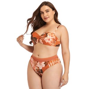 Sexy Damen-Badeanzug, Badebekleidung, Schwimmen, Strandbekleidung, zweiteilig, Schwarz, Blau, Orange, Mehrfarbiger Druck, Übergröße, ohne BH, Bügelunterstützung, Sommer-Badeanzüge, Bikinis