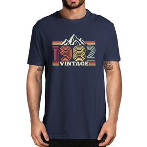 100％コットンマウンテンハイキング1982 40年の素晴らしい40歳の誕生日プレゼントメンズノベルティTシャツ女性カジュアルハラジュクティーCX220421