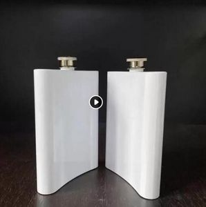 Blank Sublimation Flask Hip Flask Stainless Stone Water Bottle Double Wall Lover Diy Tumblers ao ar livre Drinkware 8oz B0530213