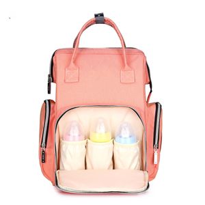 Borsa per pannolini di design per bambini di moda Mummia impermeabile per bambini in tela con cerniera Pannolini solidi Borse Set per cambiare pannolini Impilatori Mamma per salviette Custodia multifunzione per passeggino Borsa da giorno