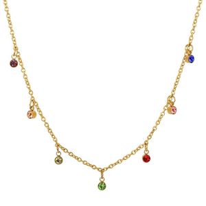 ペンダントネックレス女性用カラフルなクリスタルチョーカーネックレスBijoux Collares Jewelry Bohemia Tassel女性パーティーガールストリートウェアネックラセペウェア