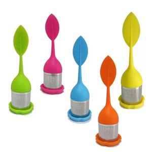 In stock all'ingrosso modello a foglia creativa in silicone goloso del tè per la sacca da tè.