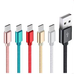Schnelle Schnellladekabel 1 m 1,5 m 2 m 3 m Typ-C Micro Braided Alloy PD USB-Kabel für Samsung S10 S20 S21 Note 20 HTC LG Xiaomi Date Line