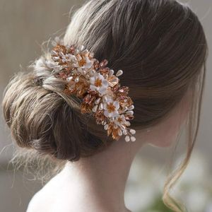 Hair Clips & Barrettes Bridal Comb Wedding Hairpin Opal Diamond Bride Headpiece Tiara Clip Band Women JewelryHair