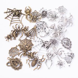 Charms g metall blandad charm djur spindel antik brons armband halsband handgjorda smycken gör grossist diy juvelarcharms