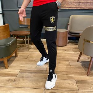 Casual Men's Pants 2022 Summer New Western Popular Style Sports Jeans Fashion Brand Logo Hot Diamond Design Thin Black Multi Size Leggings