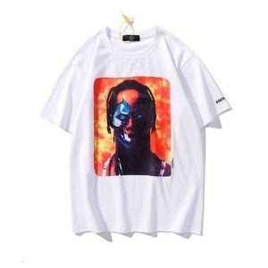 fashion brand in Europe and America leaves high definition head picture short sleeve T-shirt, men's and women's printed T-shirt