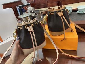 BB M81266 Designers Super Mini Bucket Bag Noe Neo Drawstring Handle Bag Marrom Monograms Canvas Womens Luxurys Deisgner Handbag Ladies Cute CrossBody