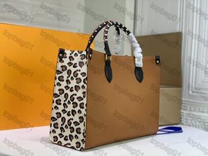 Wholesale designer leather handbags resale online - Designer Wild at Heart series ONTHEGO womens tote bags speedy Leopard Embossing Genuine Leather Handbags Mini bag