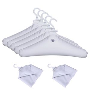 5pcs/pack Inflatable Clothes Hanger Foldable Creative Hanger No Trace Rotatable Clothing Storage Holder 220408