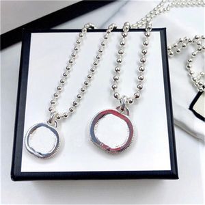 Simples círculo pingente colares de moda personalidade unisex na moda colar de bola pequena cadeia criativa colares