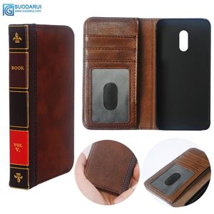 Wholesale 6t cases resale online - Flip Leather cell Phone Case for Oneplus T Cover Wallet Retro Bible Vintage Book Business Pouch238G185I