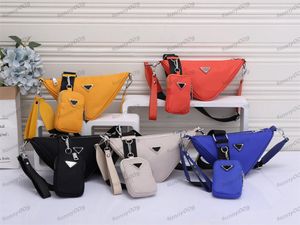 Bolsa de ombro de 2 peças Chave bolsa de bolsa pingente designer invertido Triangle