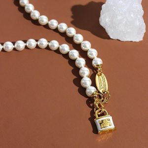 Anhänger Halsketten Punk Wind Modell der Perlenkette Emaille Weibliche Vivian Schlüsselbein Kettenschloss NecklacePendant