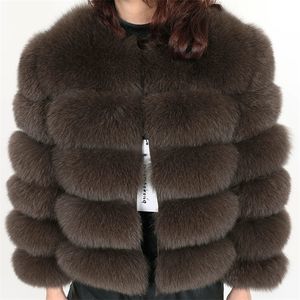 Gerçek kürk Gras'ın Ceket Kış Doğal Kürk Moda Kısa Silm Ceket Lüks Deri Ceket 201112