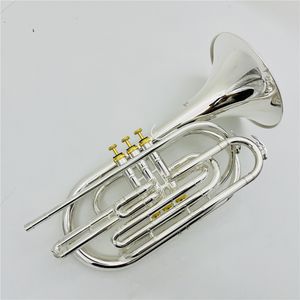 High Quality Marching Trombone Bb Tune Sliver Plated Professional Musical Instrument With Case