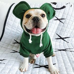 Winter Dog Hoodie French Bulldog Pet Clothing for Small Medium S Costume Big Ear Puppy Clothing Jacket Ropa Perro T200710