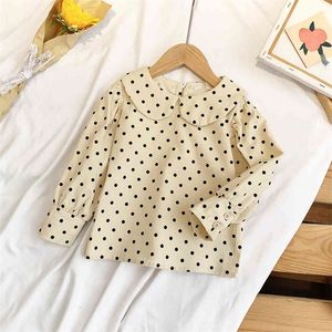 Blouses For Girls Dot Pattern Shirts For Girl Spring Autumn Children's Blouse For Girls Casual Girls Clothes 210412
